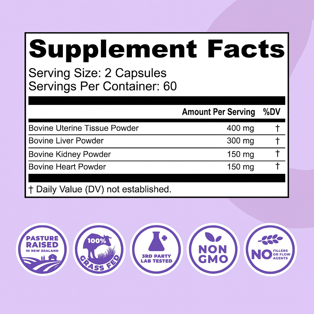 Grass Fed Beef Organ Complex for Women