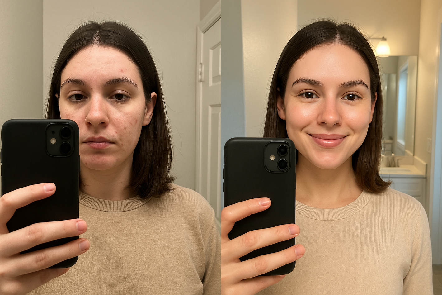 Make it look more like an ametuer selfie